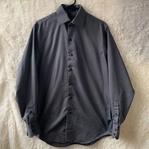 J. Ferrar Herringbone Long Sleeve Mens Dress Shirt